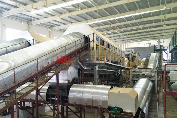 Municipal solid waste sorting and processing plant